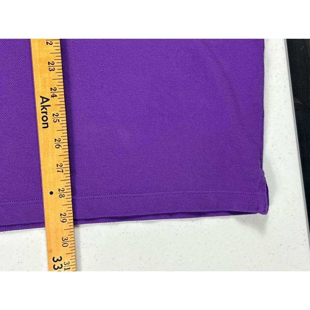 Lacoste Polo Shirt Mens 3XL/XXL Purple Solid  Gator Short Sleeve - Picture 8 of 8
